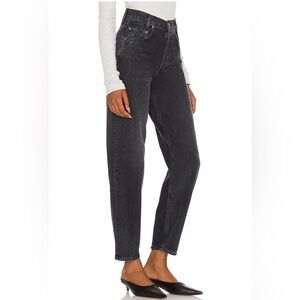 AGOLDE High Rise Jean, washed black | size 24